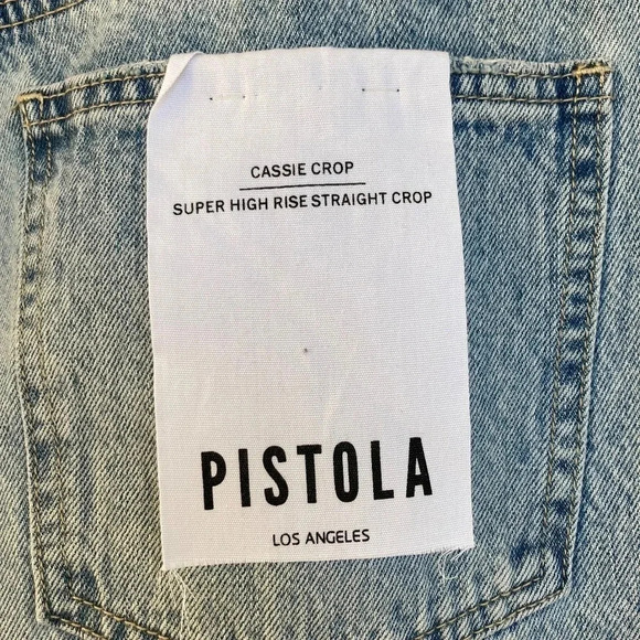 NWT Pistola Cassie Super High Rise Straight Crop Sz 33 - Picture 5 of 11